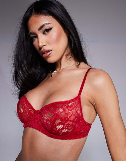 Margot Lace Underwired Bra With Tie Up Detail