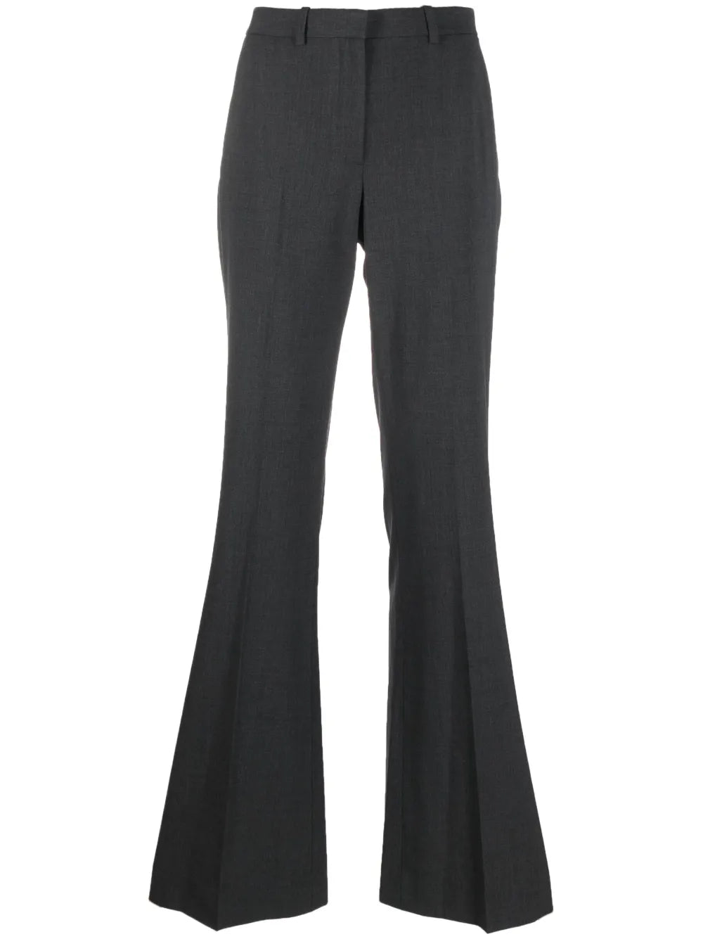 Wool-Blend Flared Trousers