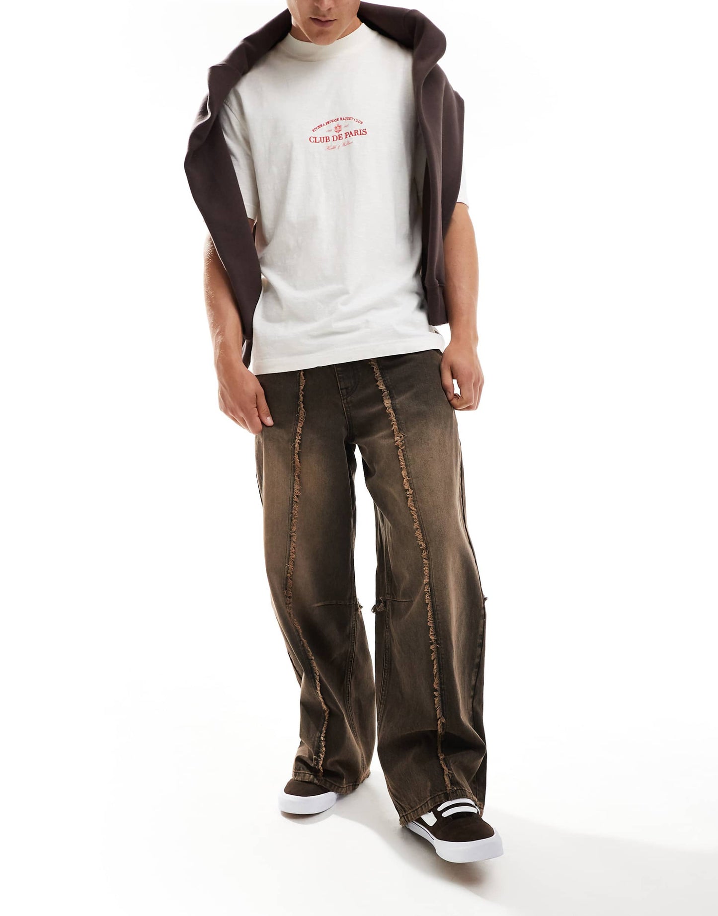Super Baggy Jeans With Raw Edge