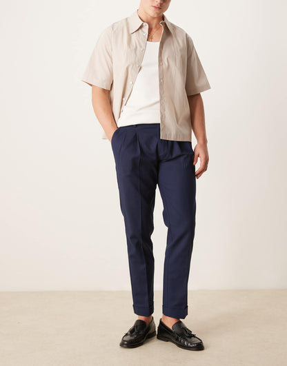 Smart Slim Fit Cotton Chino Trousers