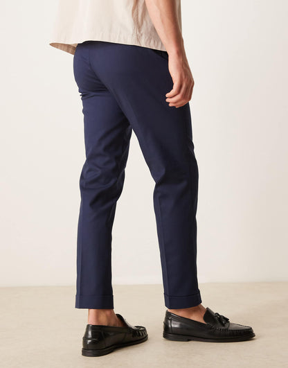 Smart Slim Fit Cotton Chino Trousers