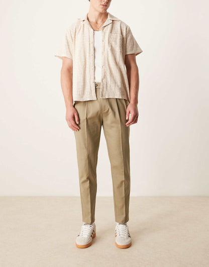 Smart Tapered Cotton Chino Trousers