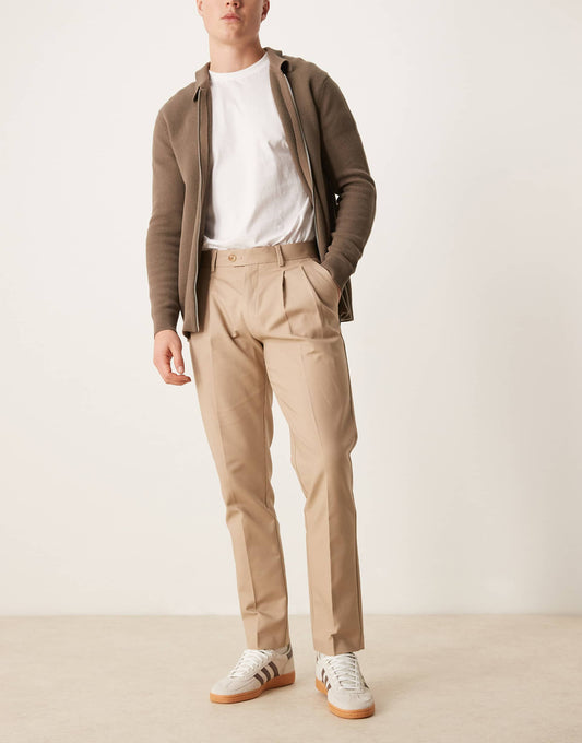 Smart Slim Fit Cotton Trousers