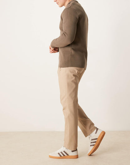 Smart Slim Fit Cotton Trousers