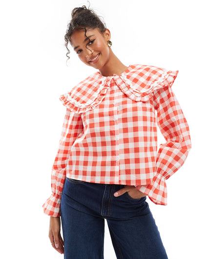 Oversized Frill Collar Blouse