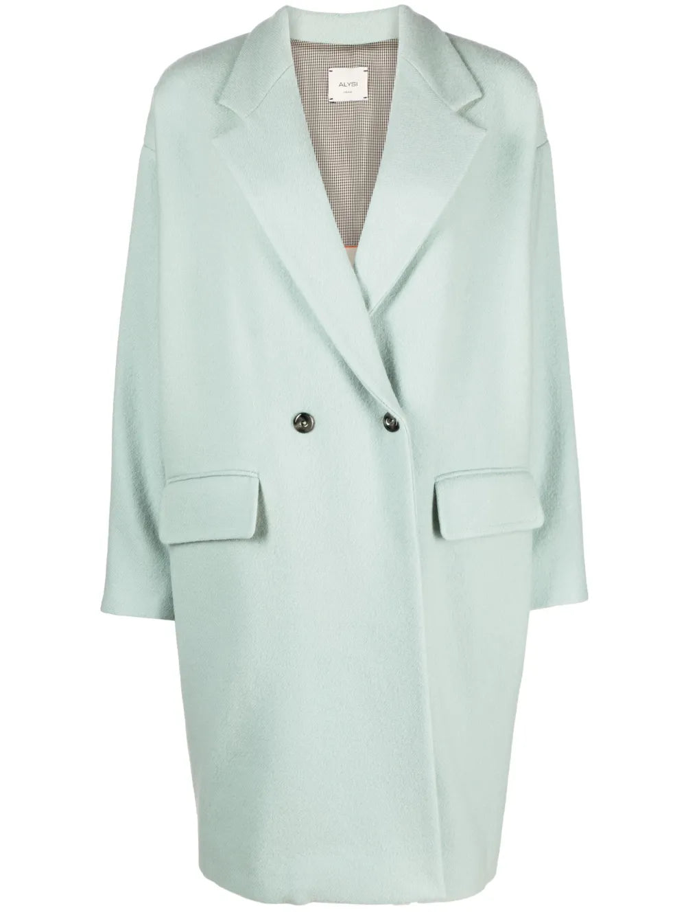 Double-Breasted Buttoned Wool Coat