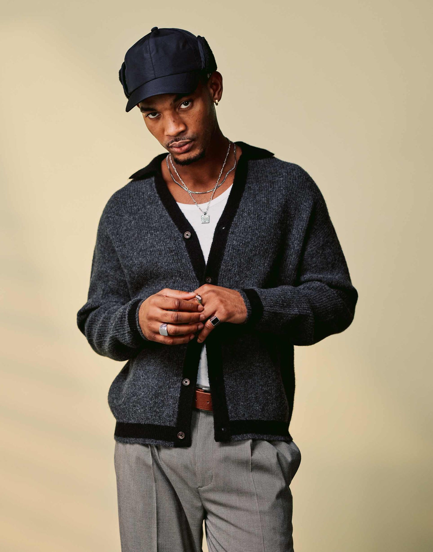 Relaxed Knitted Button Through Cardigan