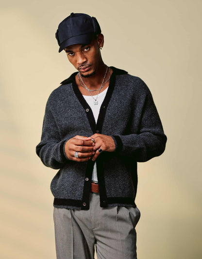 Relaxed Knitted Button Through Cardigan