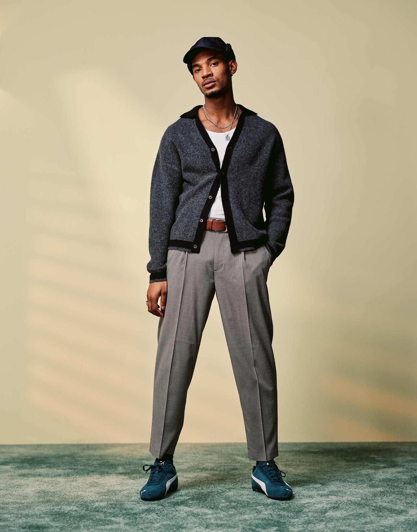 Relaxed Knitted Button Through Cardigan