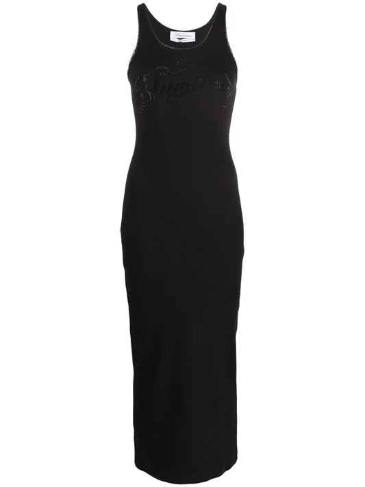 Logo-Embroidered Long Dress