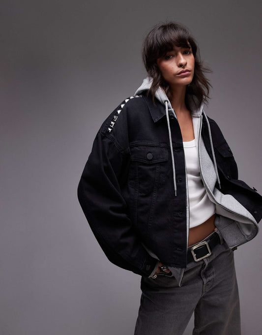 Piper Stud Denim Shacket