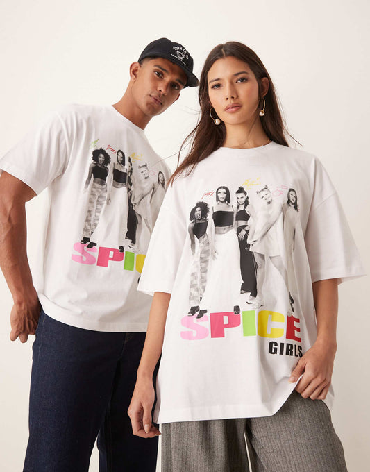 Unisex Oversized License T-Shirt With The Spice Girls Prints