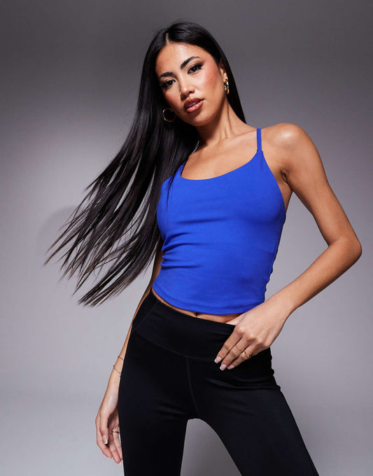 Icon Soft Touch Yoga Cami Crop Top With Inner Bra