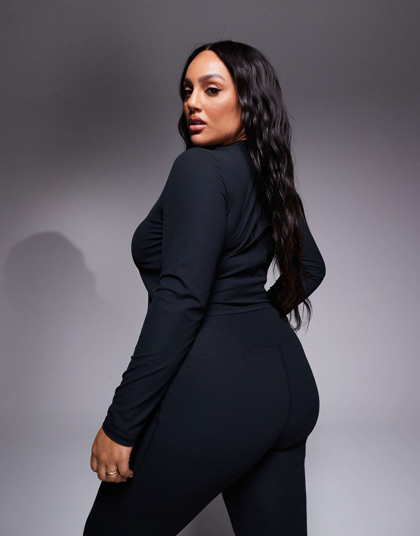 Curve Soft Touch Rib Cropped Long Sleeve