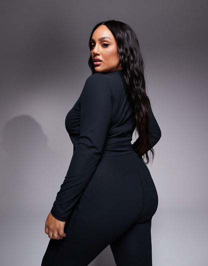 Curve Soft Touch Rib Cropped Long Sleeve