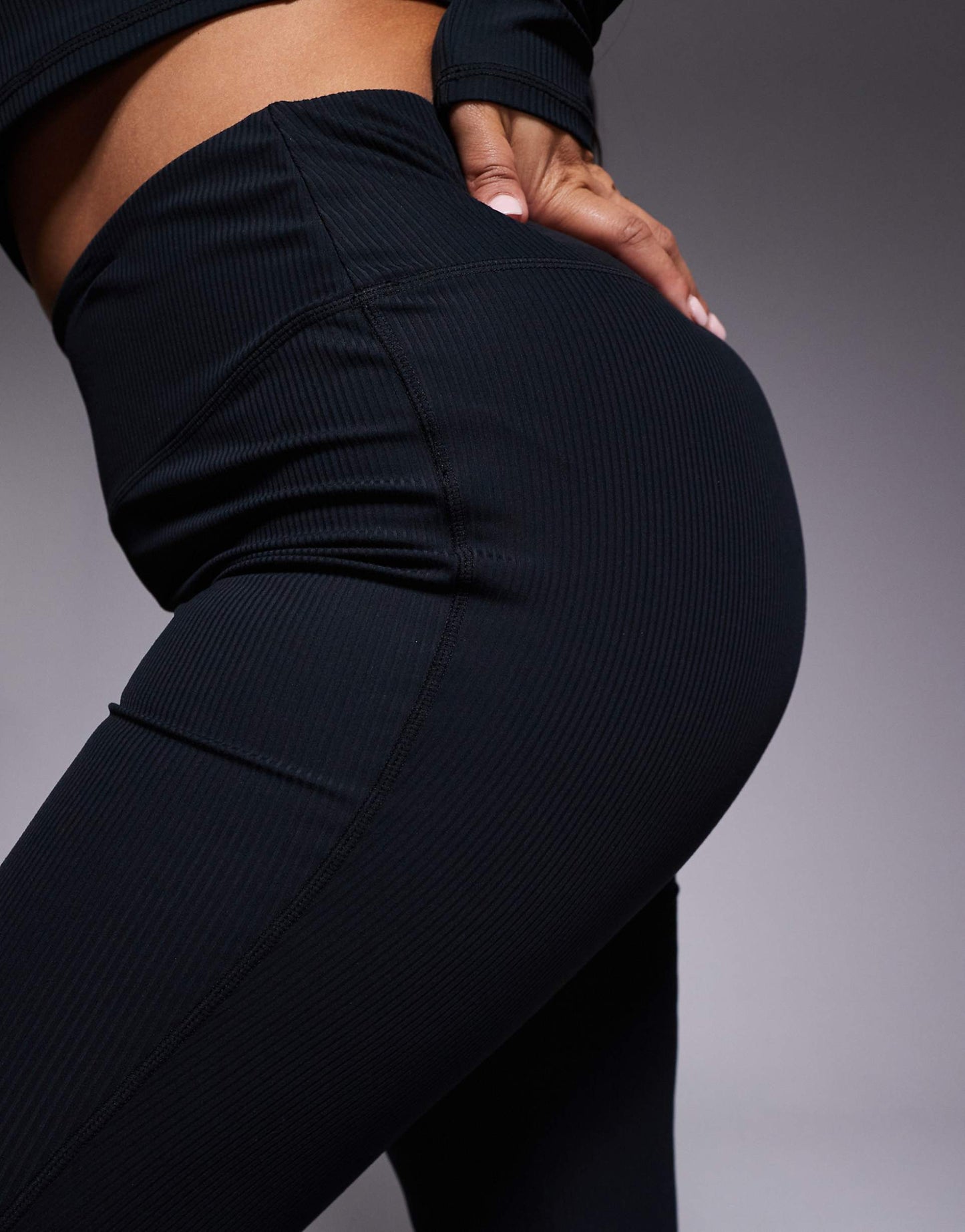 Curve Soft Touch Rib Wide Leg Dance Pant
