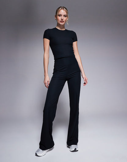 Tall Soft Touch Rib Wide Leg Dance Pant