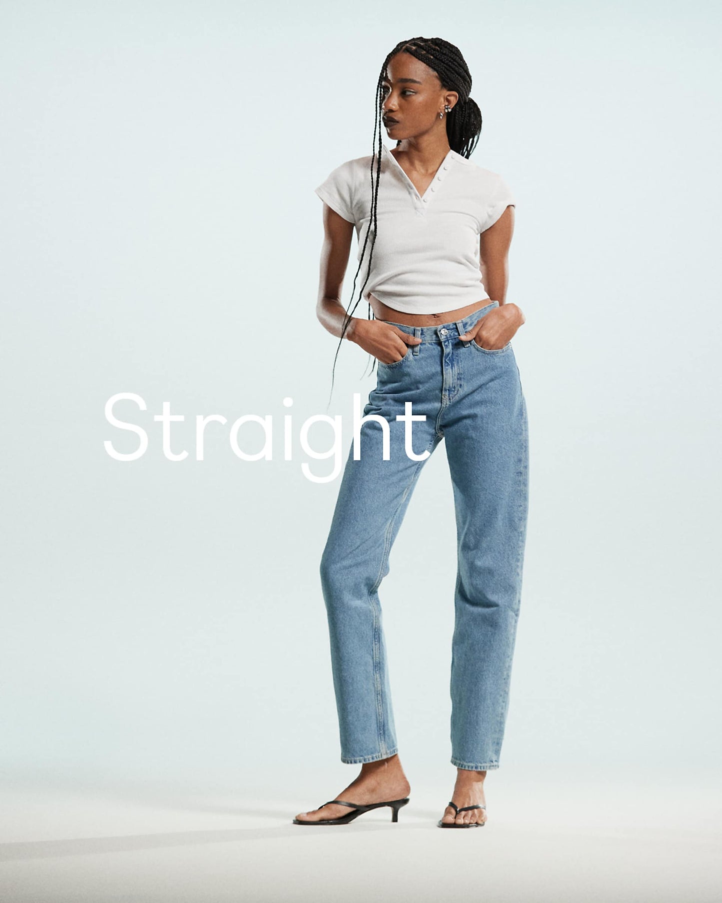 Jeans High Rise Straight Jeans