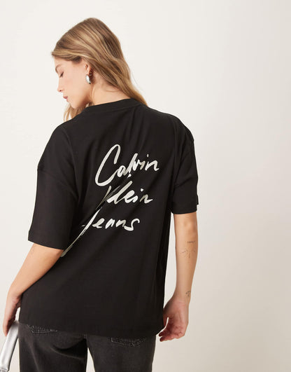 Jeans Script Logo Oversized T-Shirt