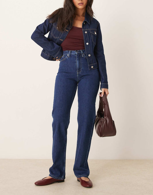 Jeans High Rise Straight Jeans