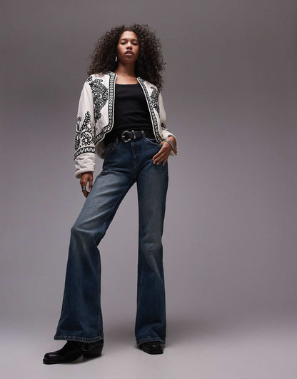 Embroidered Detail Jacket