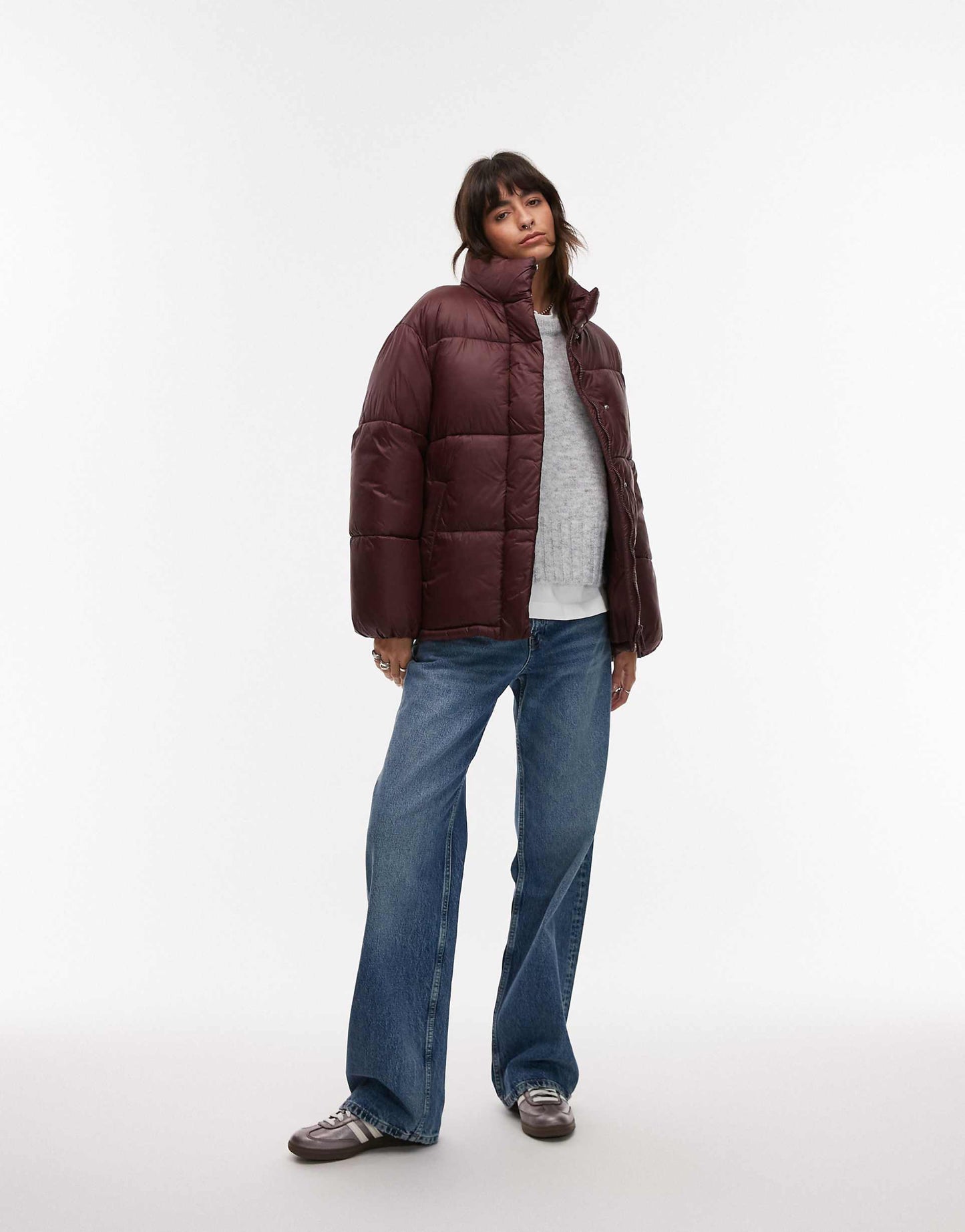 Oversized Relaxed Collar Puffer Coat