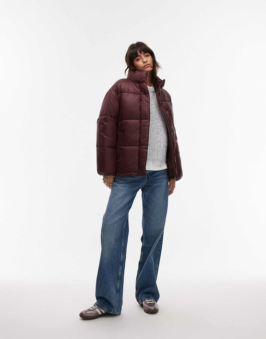 Oversized Relaxed Collar Puffer Coat