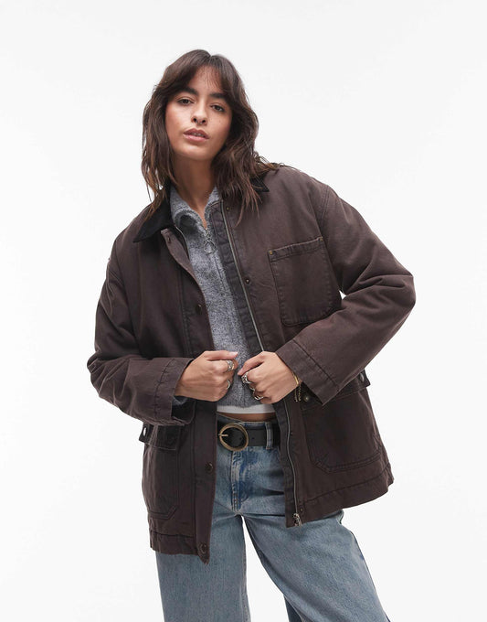 Parka With Cord Collar