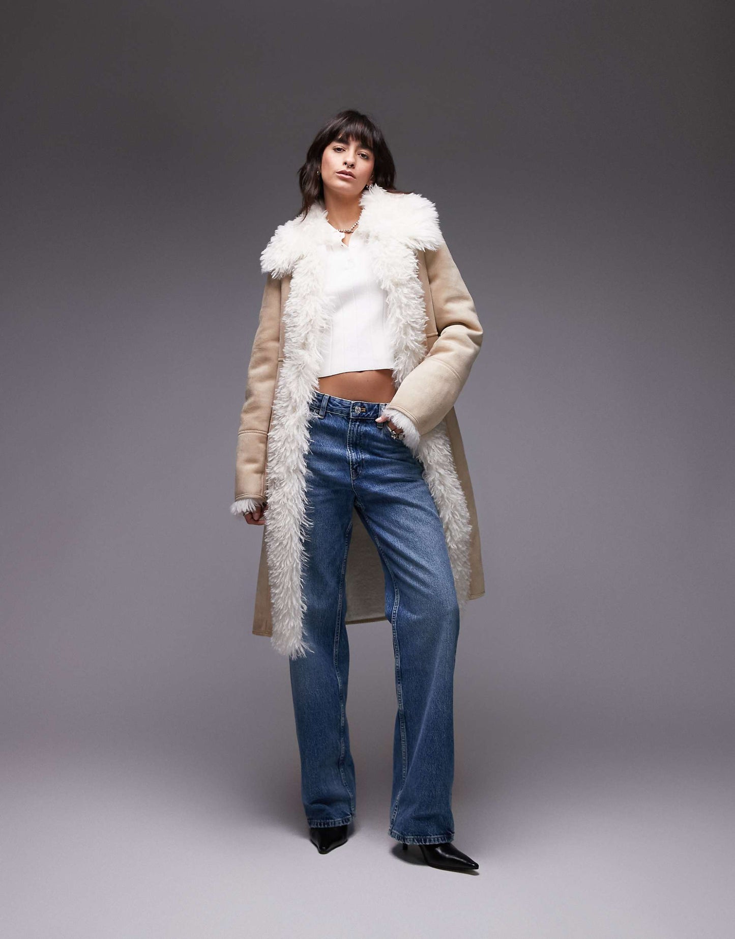 Borg Lined Longline Coat