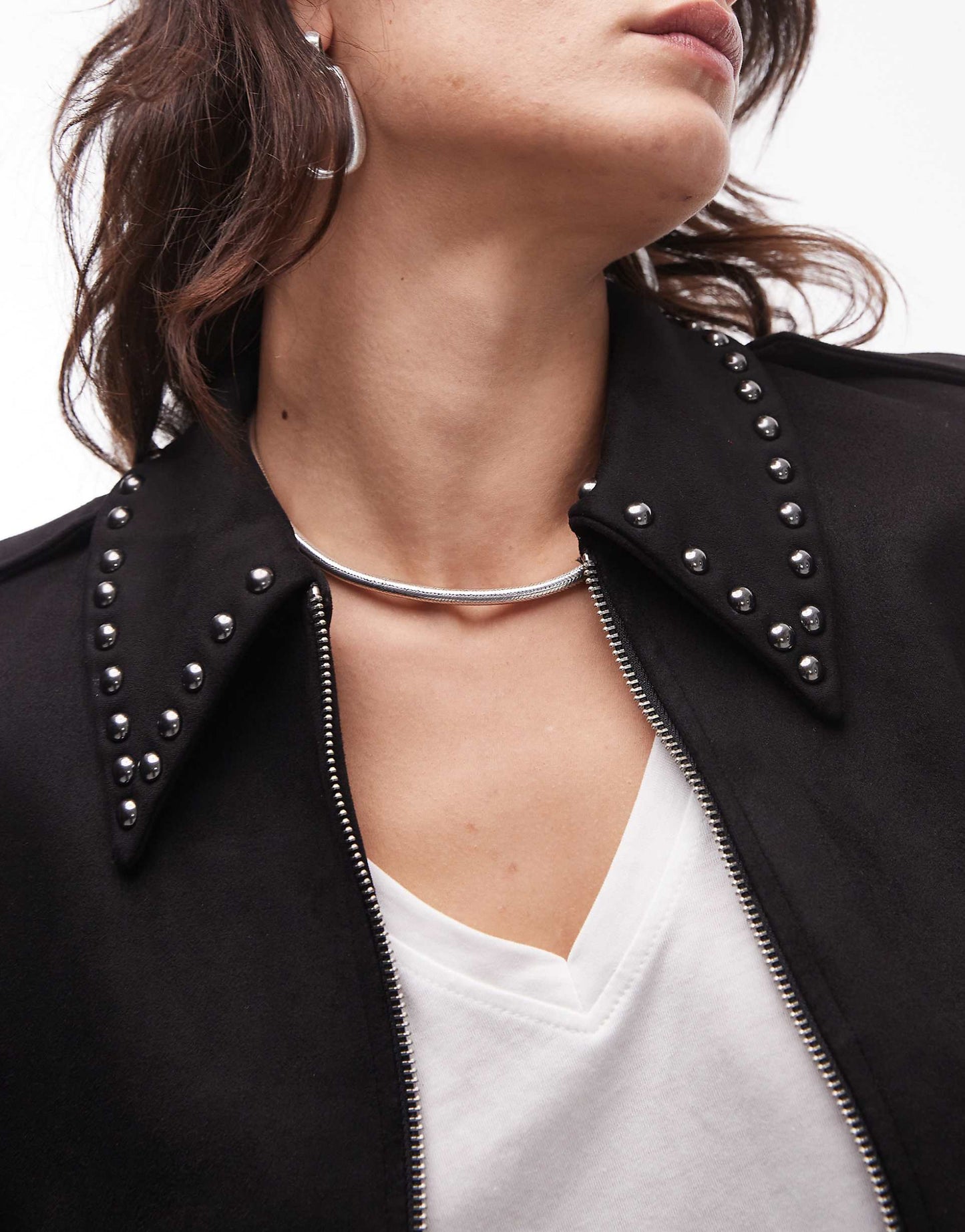 Studded Collar Western Jacket