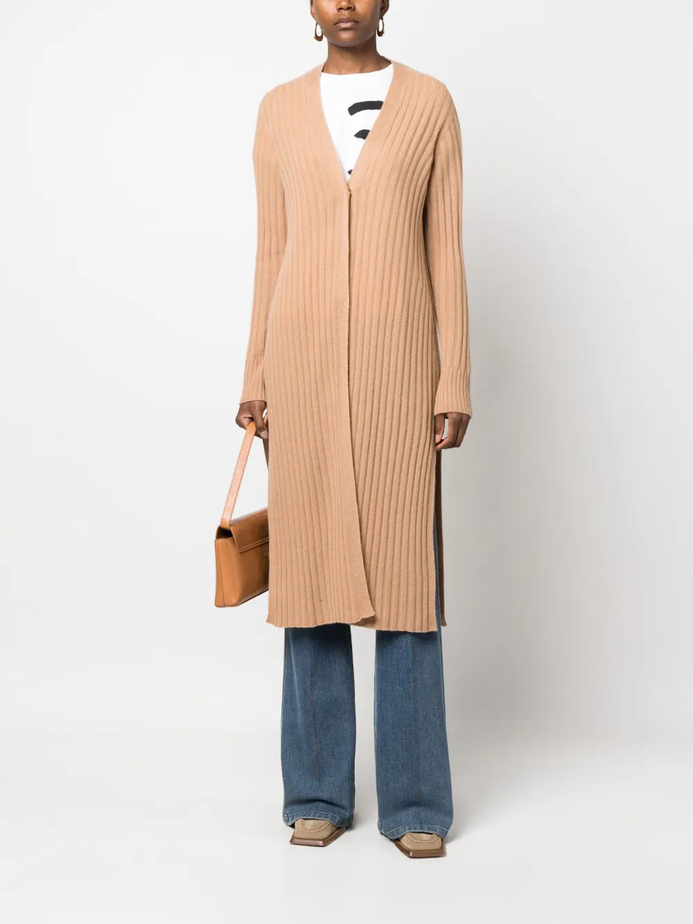 Longline Ribbed Cardigan