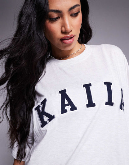 Embroidered Logo Oversized T-Shirt