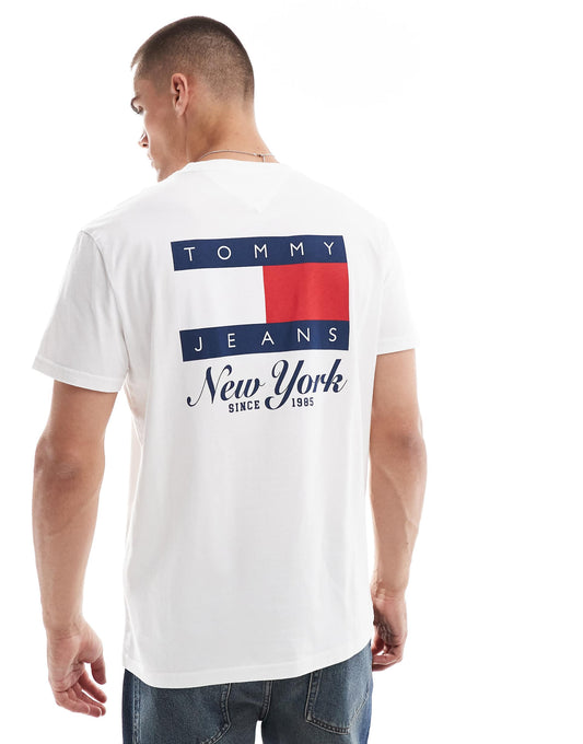 Flag Back Print Graphic T-Shirt