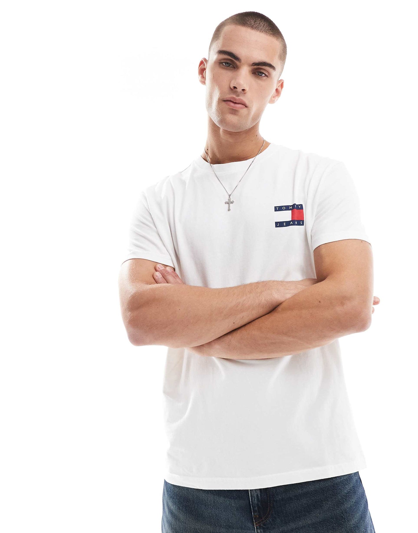 Flag Back Print Graphic T-Shirt