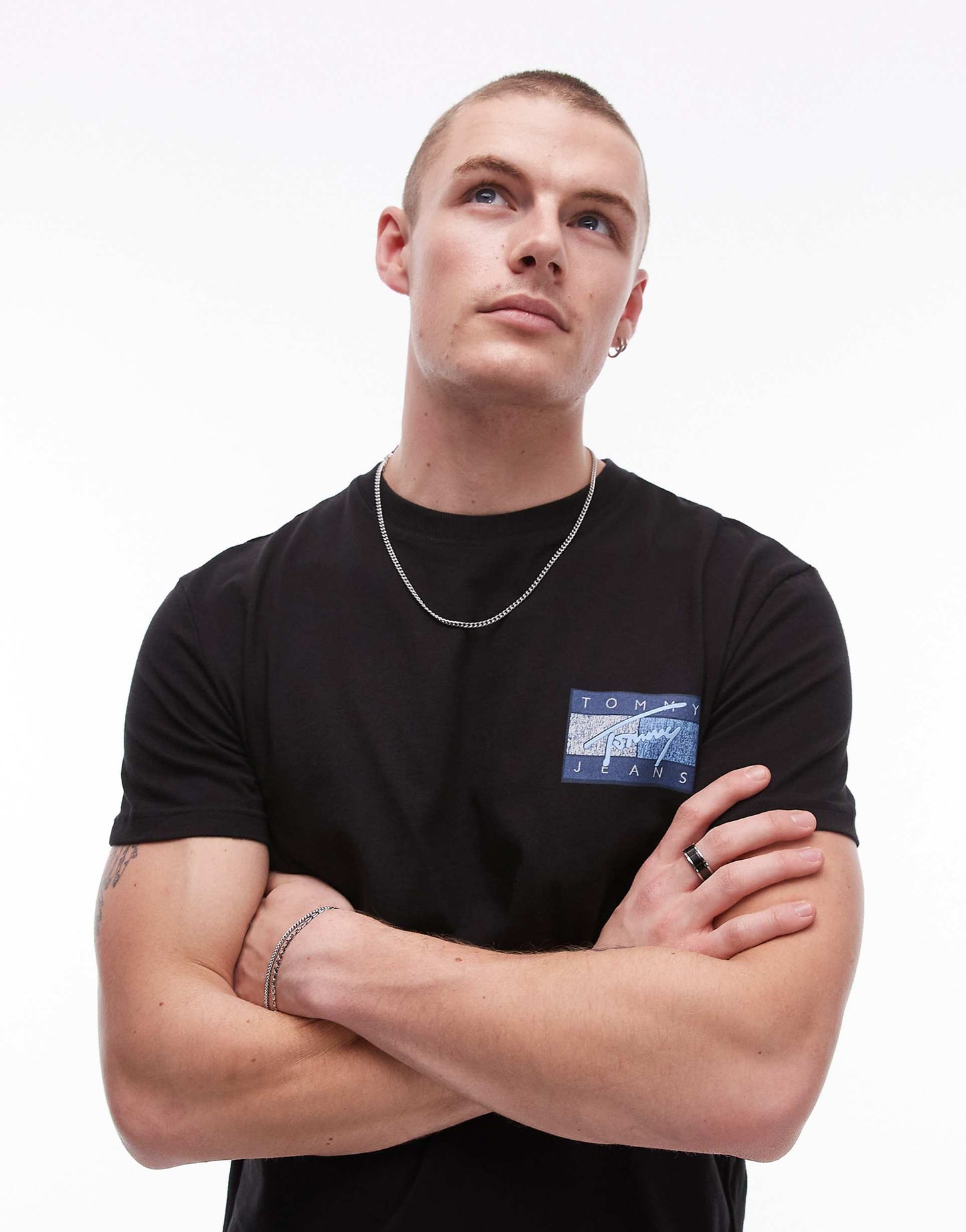 Flag Back Print Graphic T-Shirt