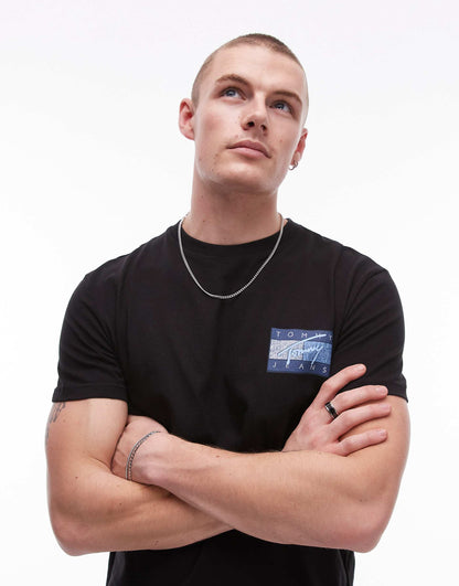 Flag Back Print Graphic T-Shirt