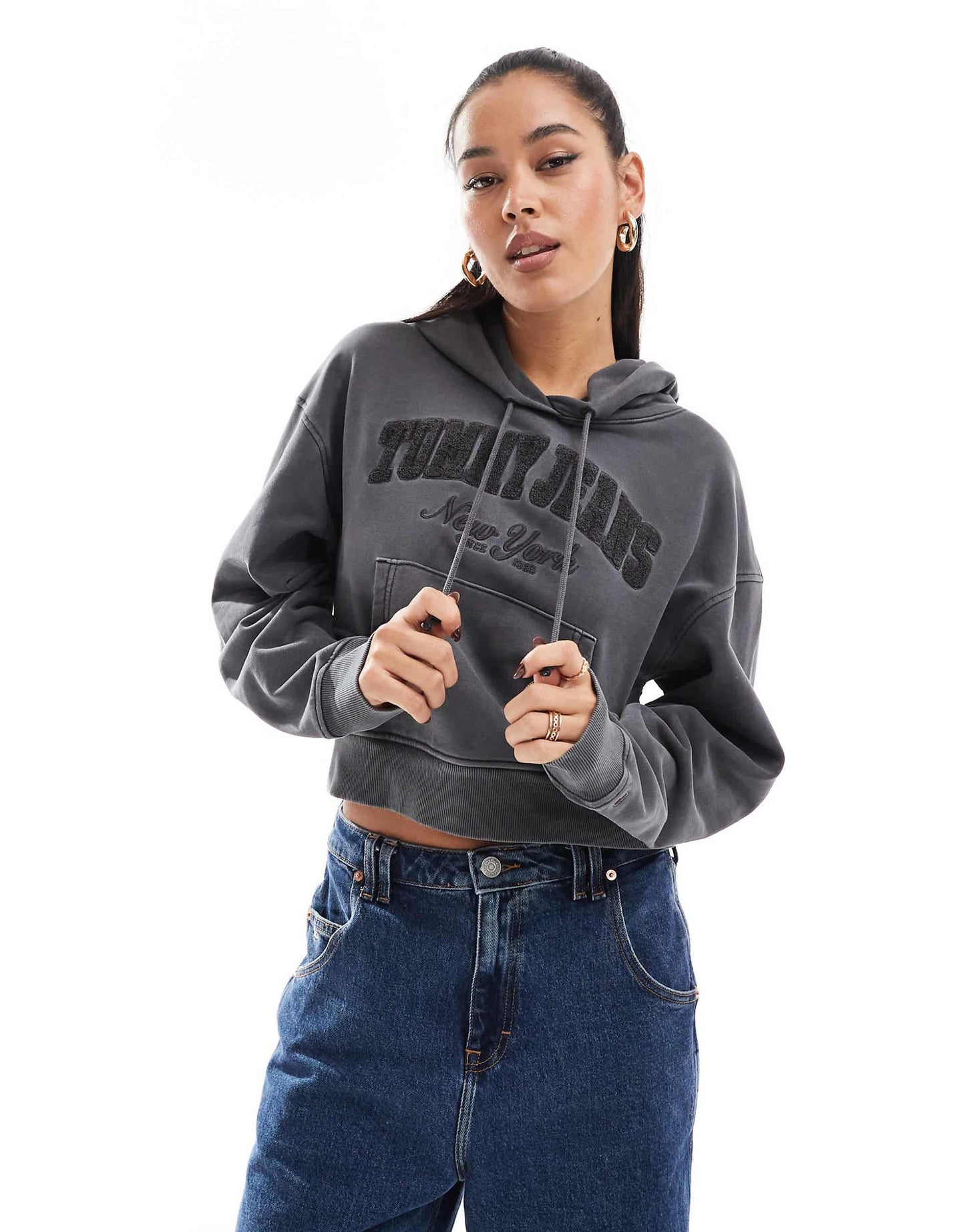 Cropped Logo Hoodie
