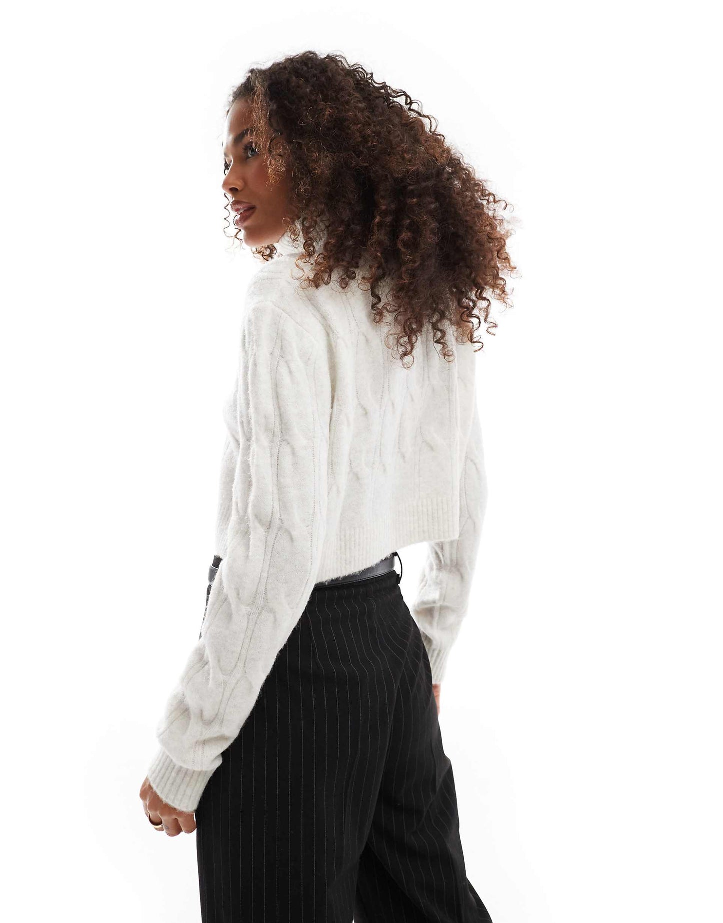 Cable Knit Roll Neck Jumper