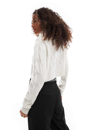 Cable Knit Roll Neck Jumper