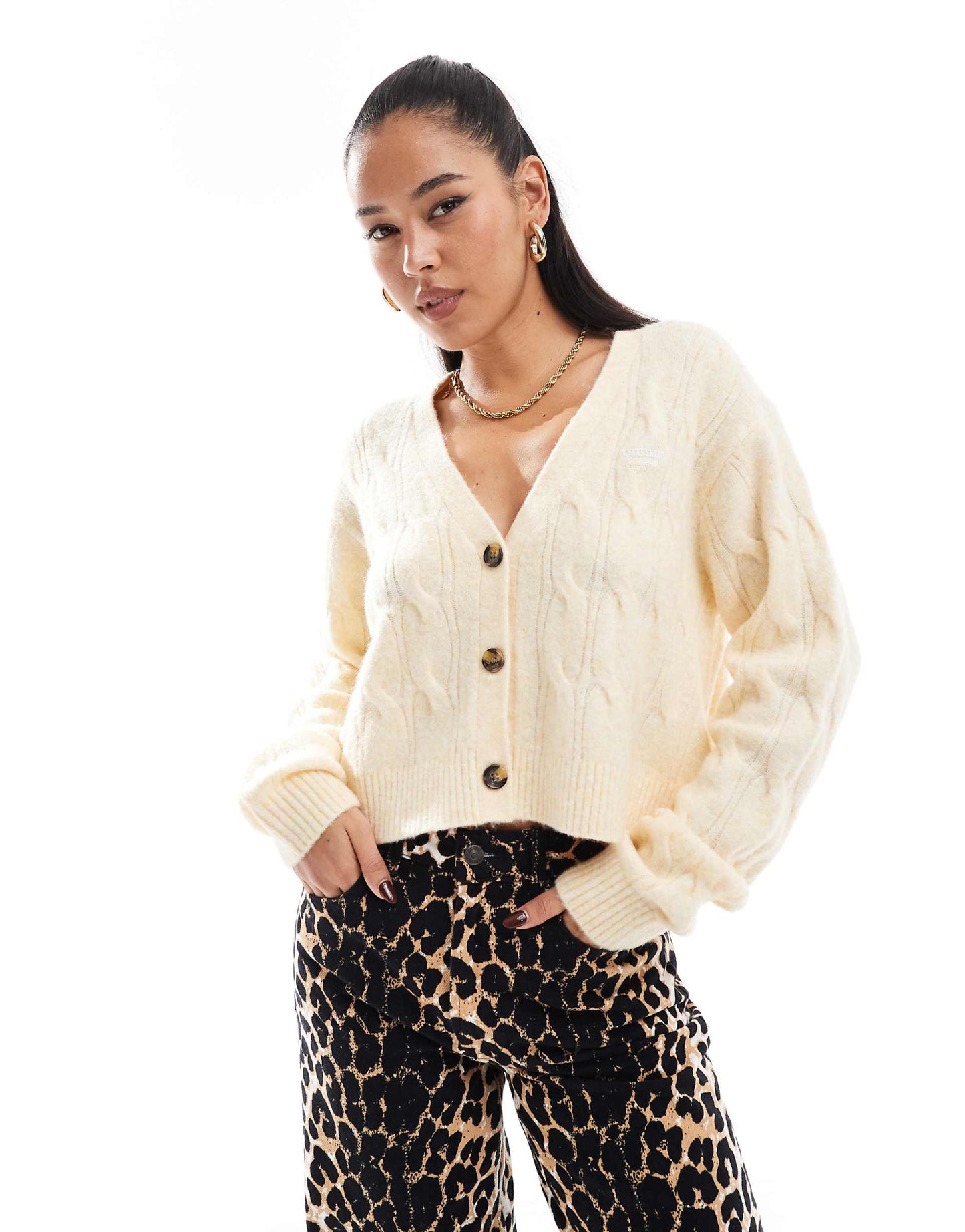 Chunky Cable Knit Cardigan