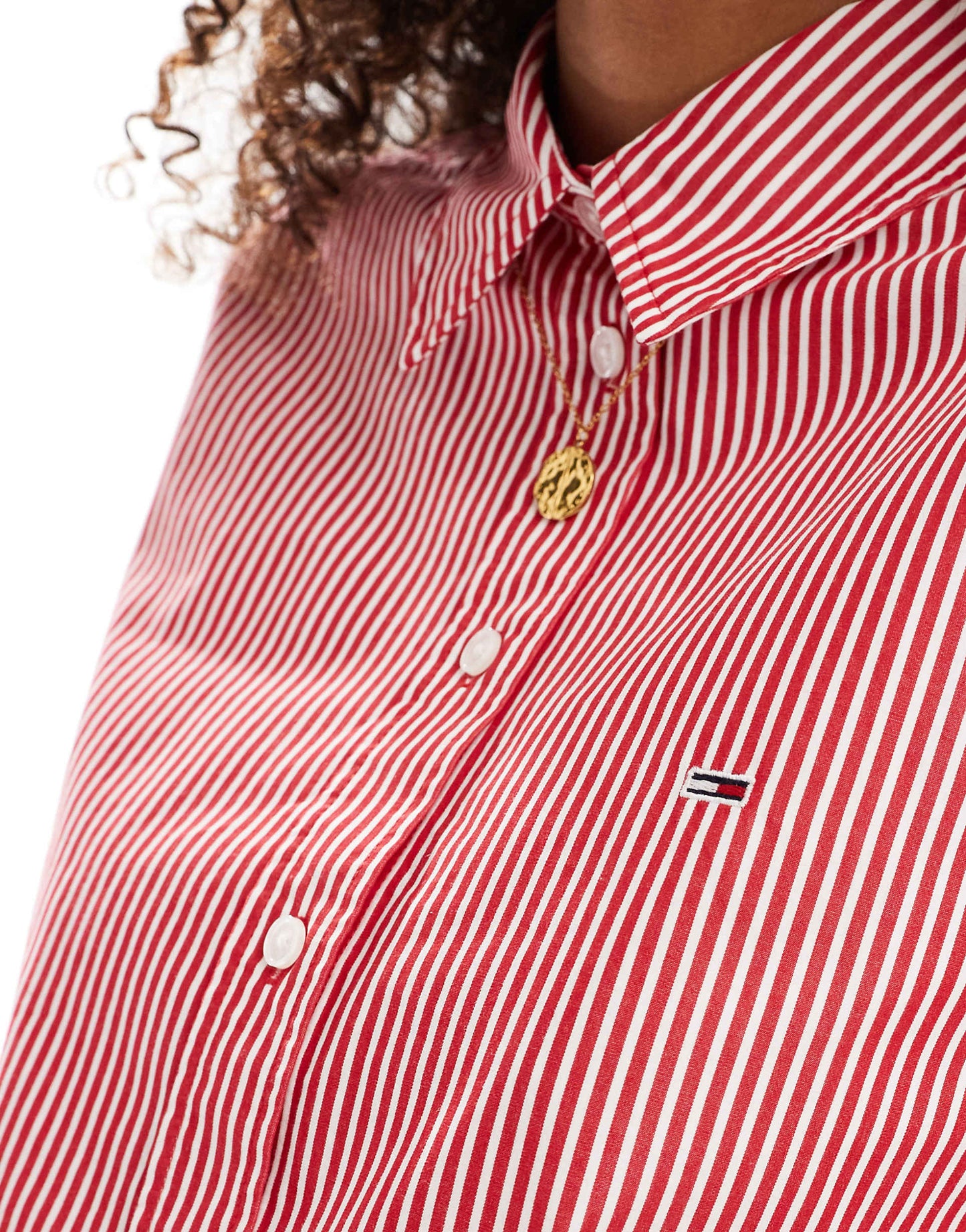 Crop Poplin Stripe Shirt