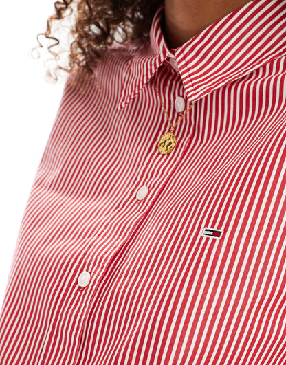 Crop Poplin Stripe Shirt