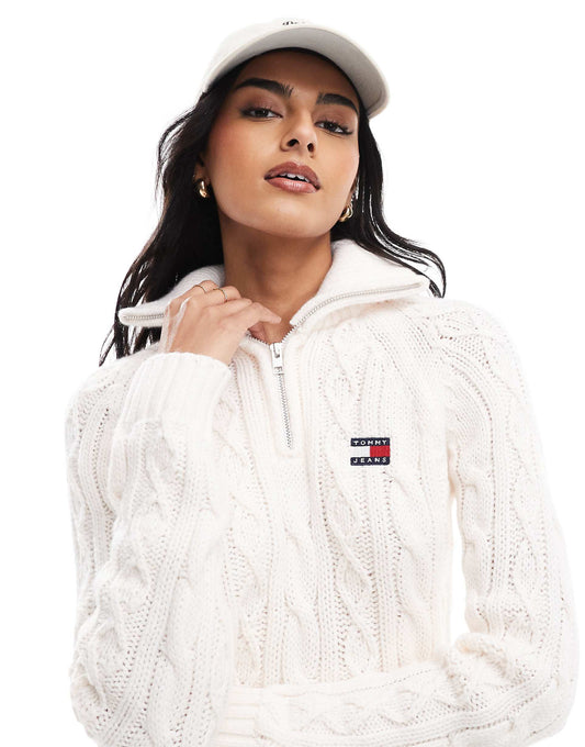 Cable Knit 1/4 Jumper