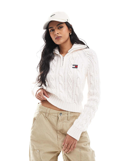 Cable Knit 1/4 Jumper