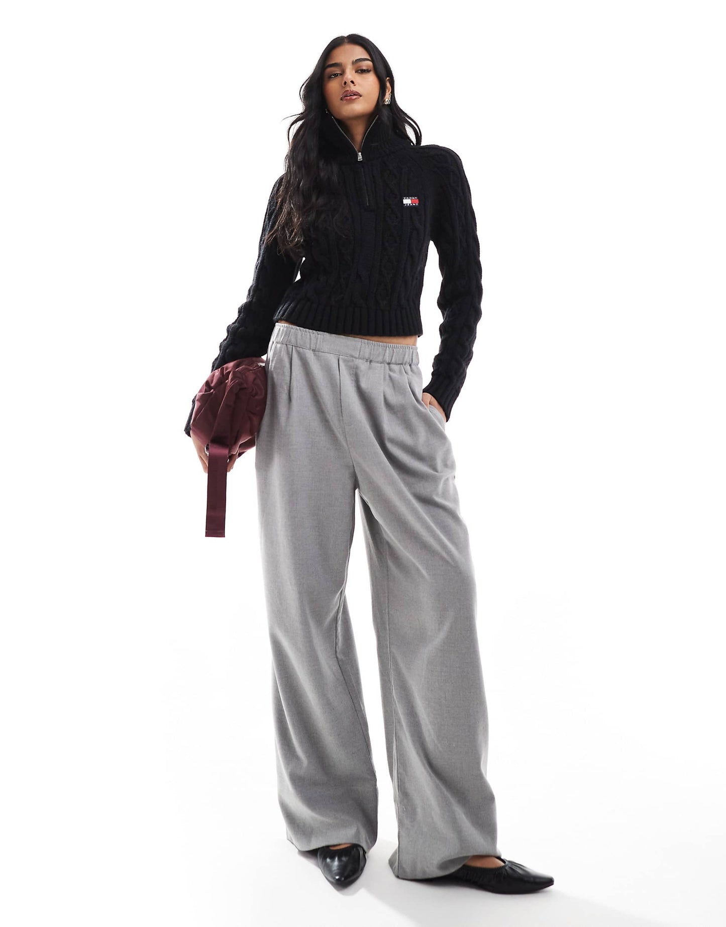 Cable Knit 1/4 Jumper