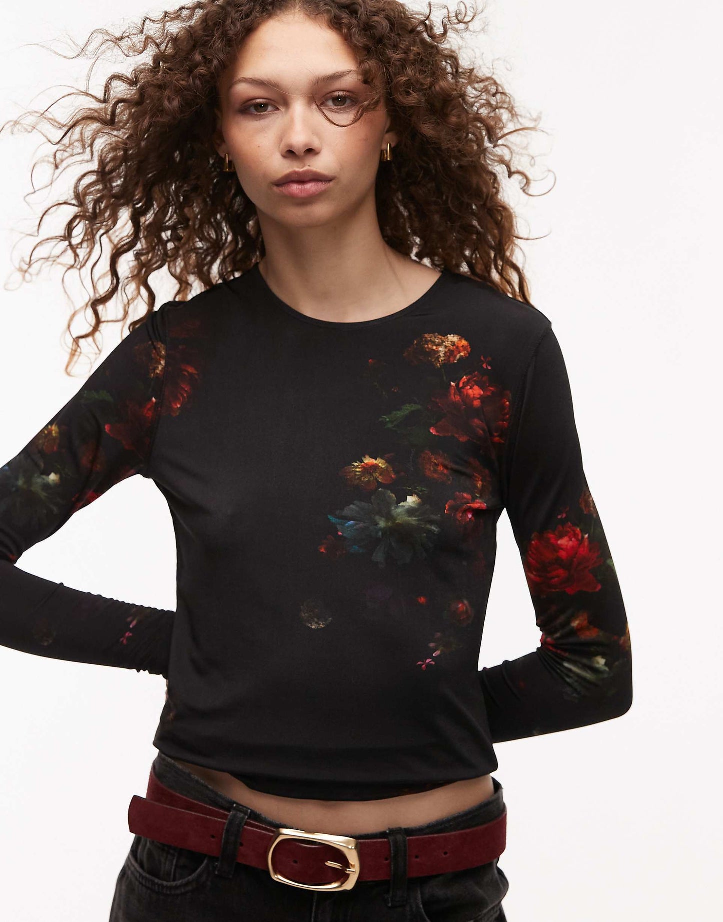 Katlyn Long Sleeve Mesh Top