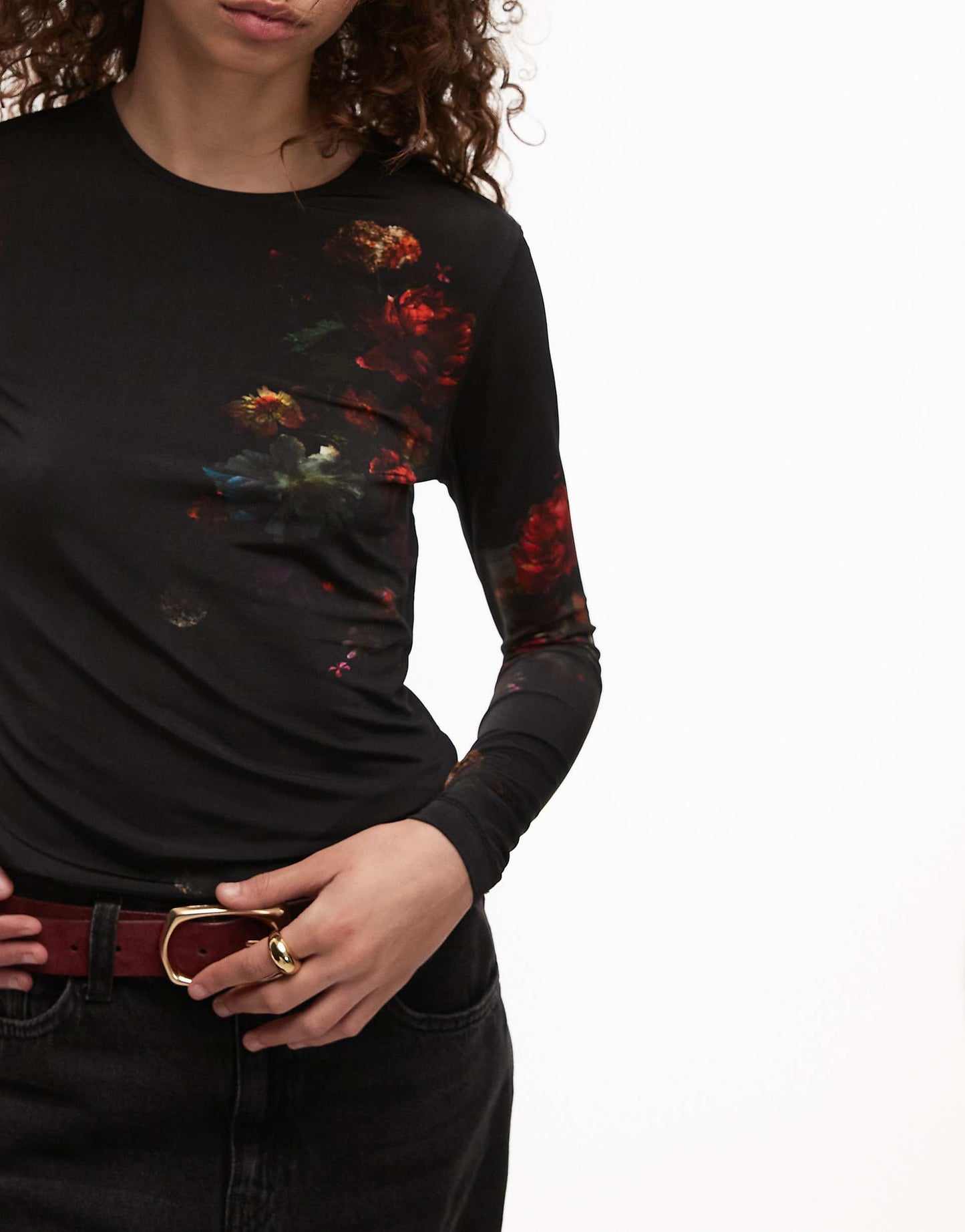 Katlyn Long Sleeve Mesh Top