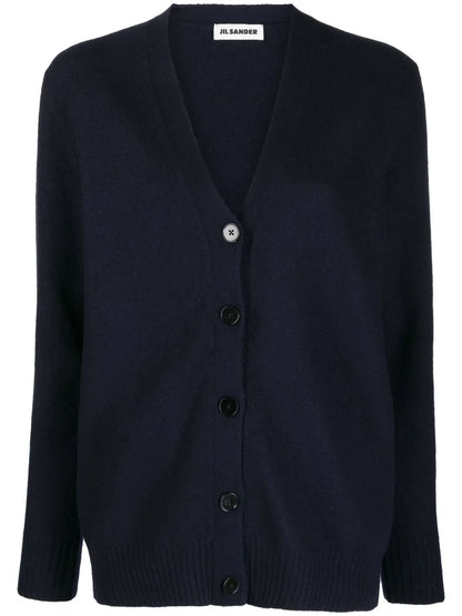 V-Neck Wool Cardigan