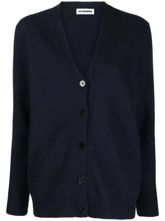 V-Neck Wool Cardigan