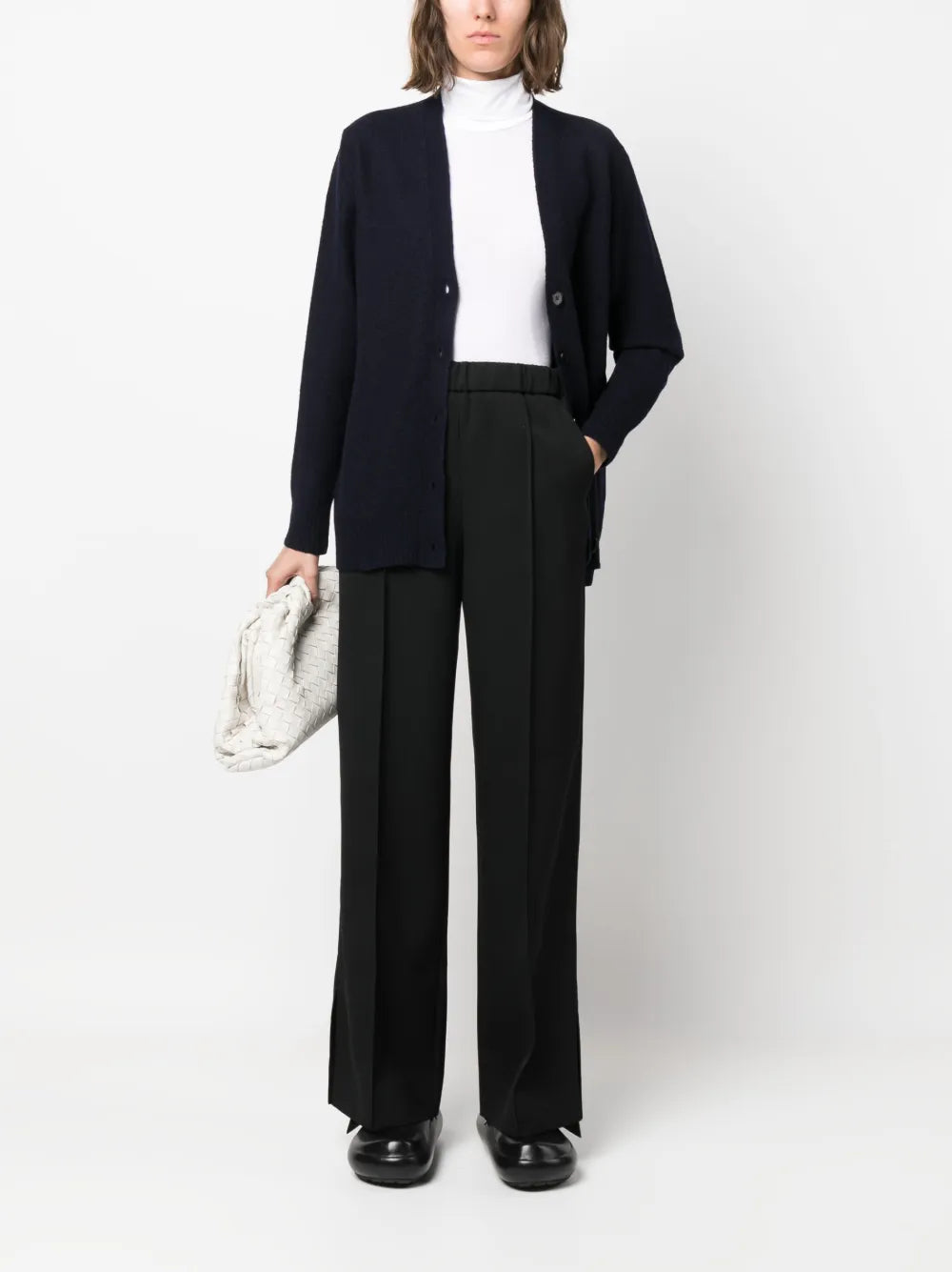 V-Neck Wool Cardigan